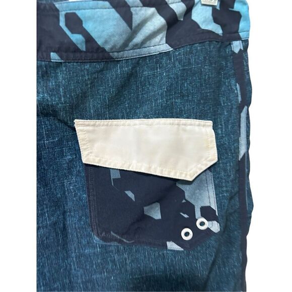 Oakley Turquoise Blue Swim Trunks Board Shorts Drawstring Beach Summer Size 32 - Picture 4 of 12